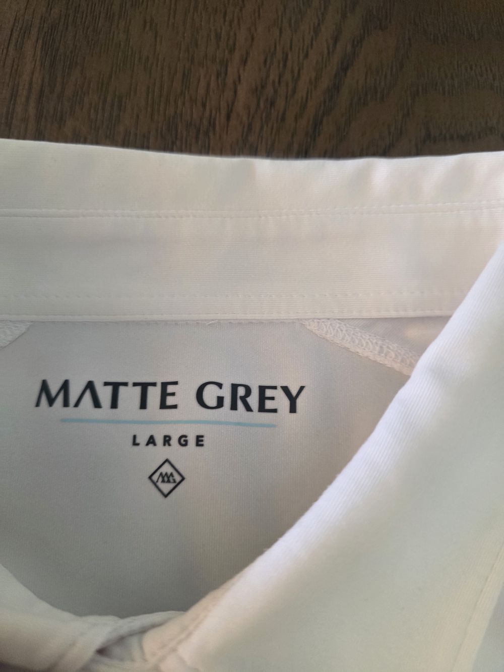Matte Grey White Shirt - Large